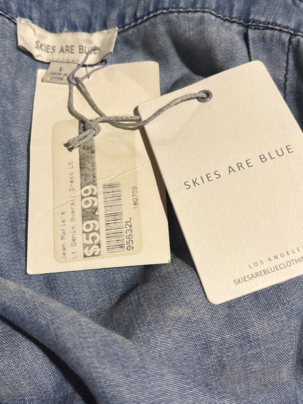 Faded Jean dress (L)